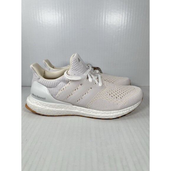 Size 8.5 Womens Adidas Ultraboost 1.0 White Gum Silver Running Shoes ID9689 NEW - Picture 1 of 8